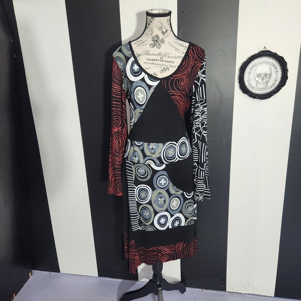 Stylish Asymmetrical Multicolor Dress